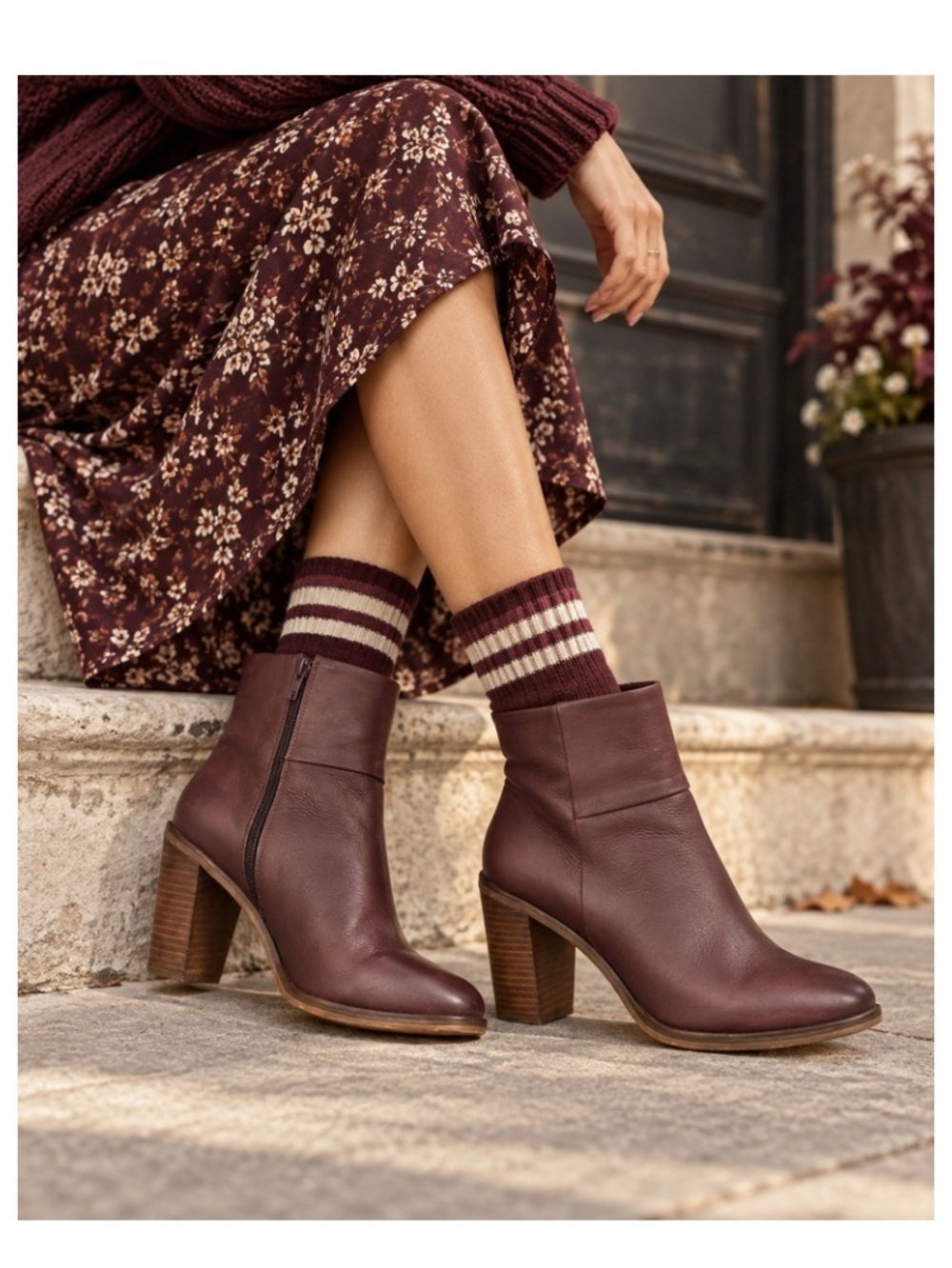 Madewell cognac Leather Ankle Booties